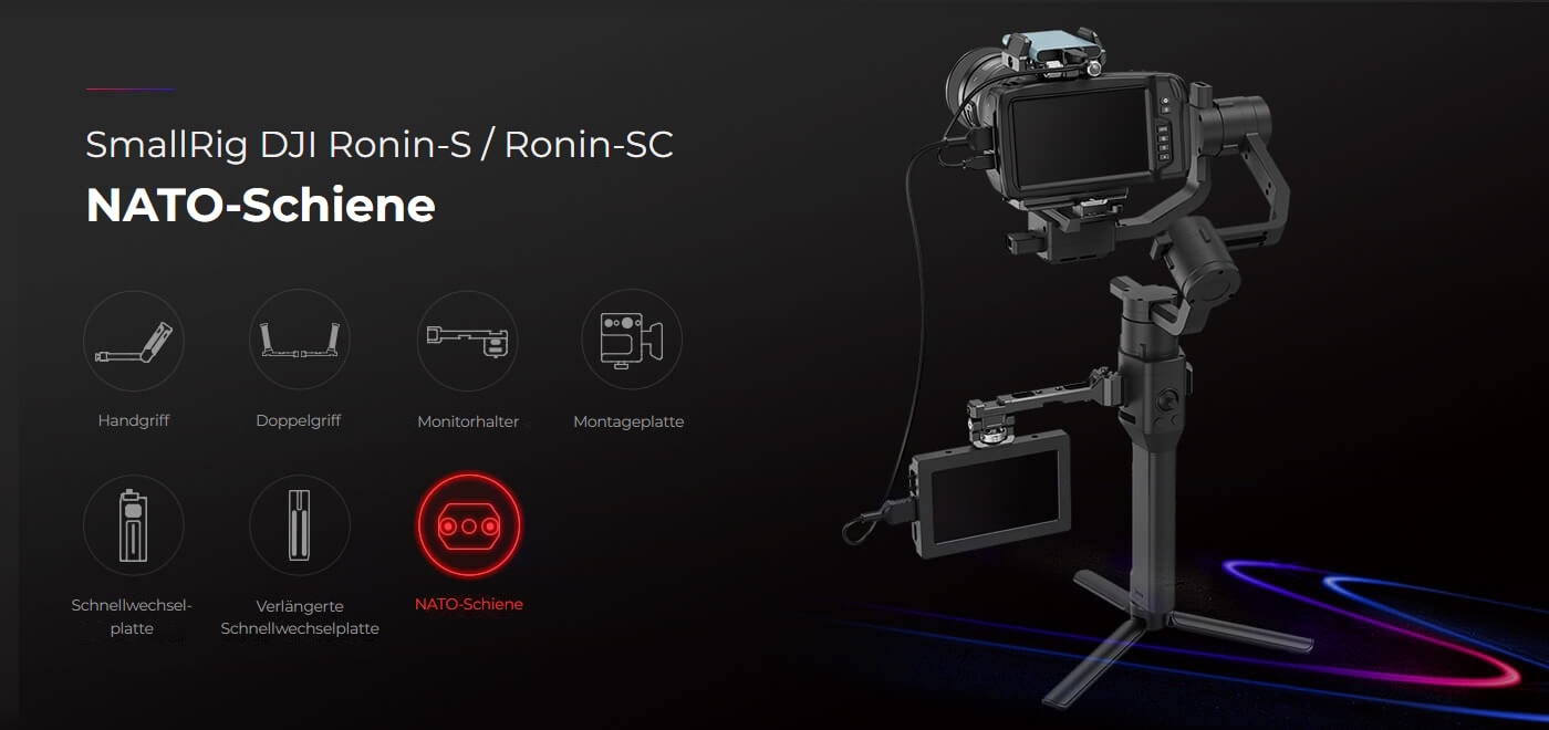 SmallRig NATO Rail for DJI Ronin S / SC 3032