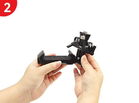 iPad-Halter und 15-mm-LWS-Support montieren