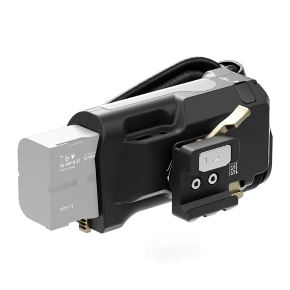 Sony-F570-Akku als Stromquelle des ganzen Aufbaus