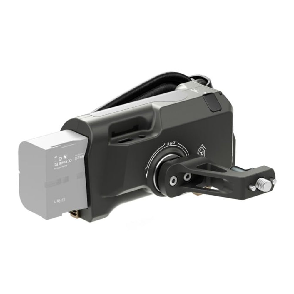 Sony-F570-Akku als Stromquelle des ganzen Aufbaus
