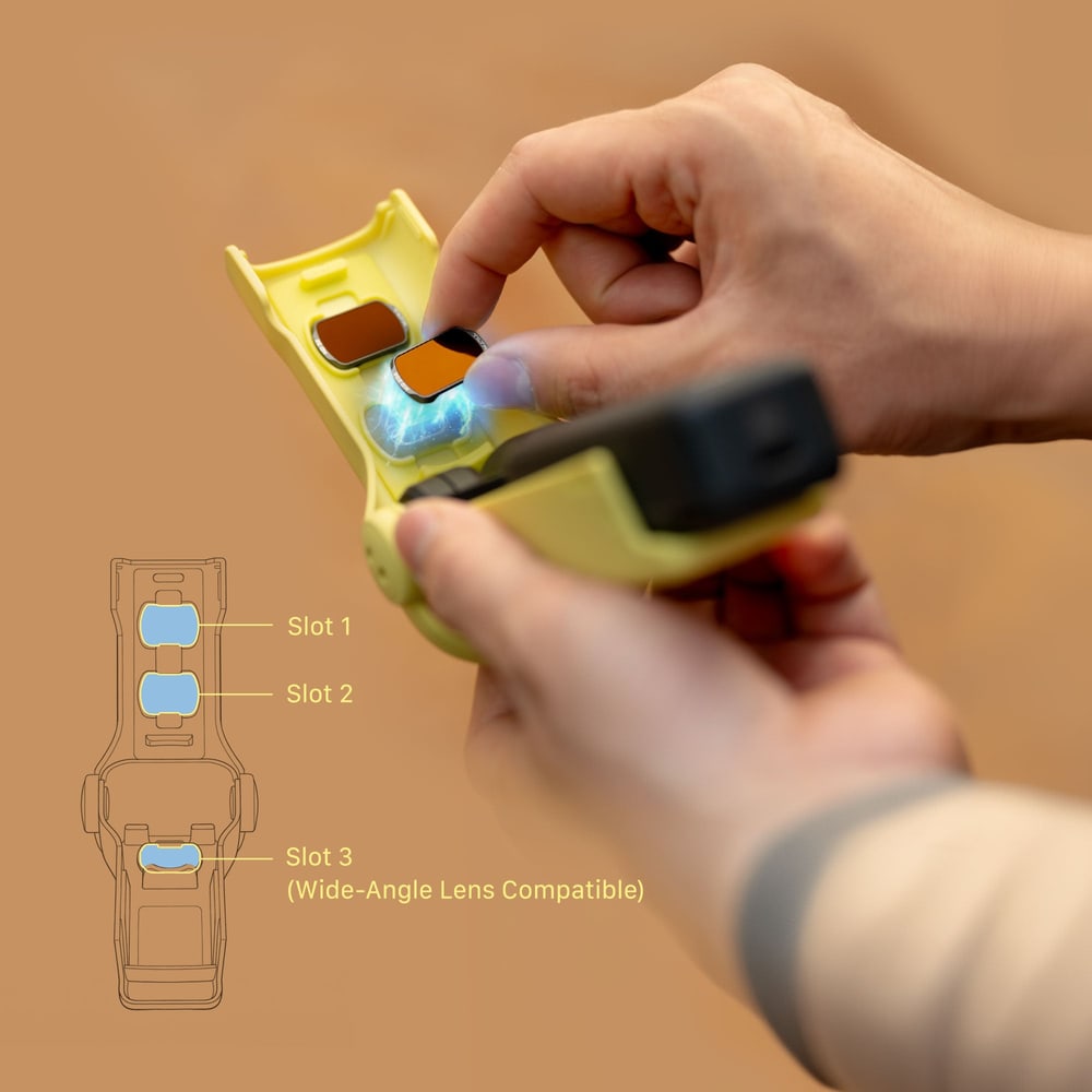 Drei magnetische Filterfächer