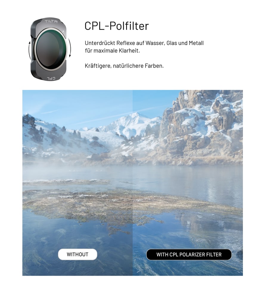 Weniger Reflexe, satterer Himmel