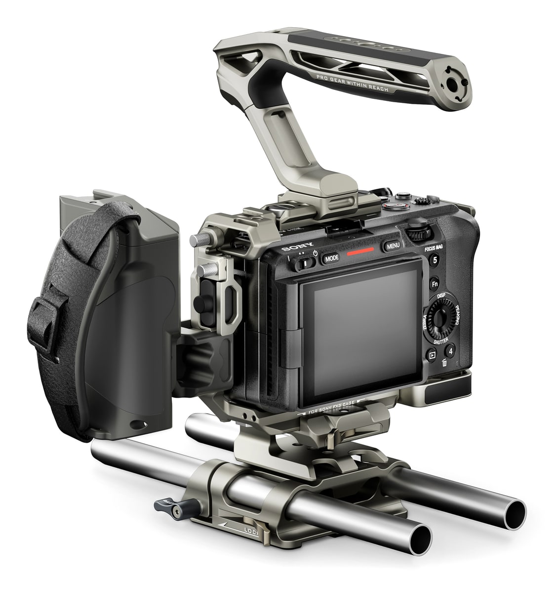 Grundplatte und 15-mm-Rohre für Matte Box und Follow Focus