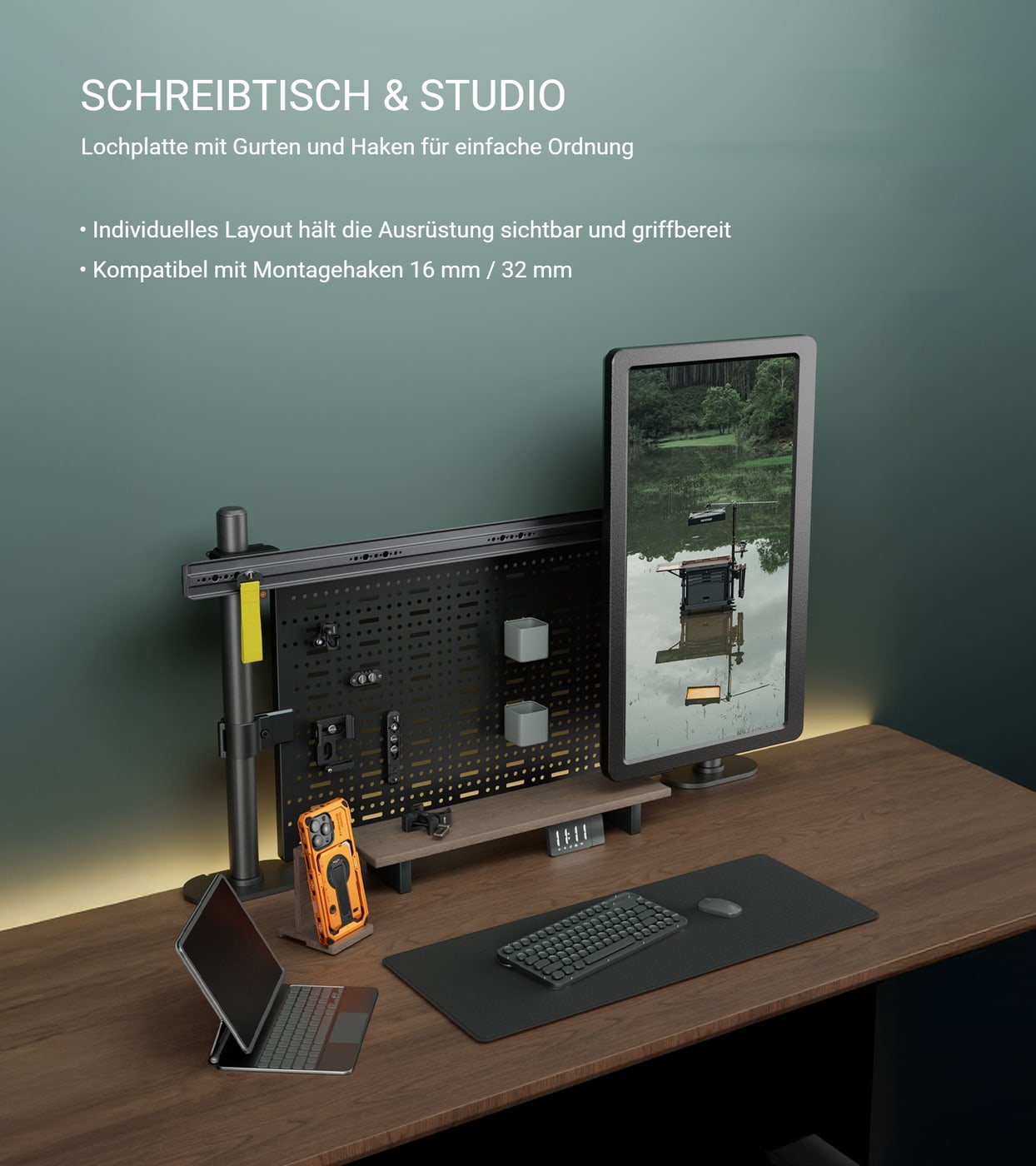 Arbeitstisch im Studio und zu Hause