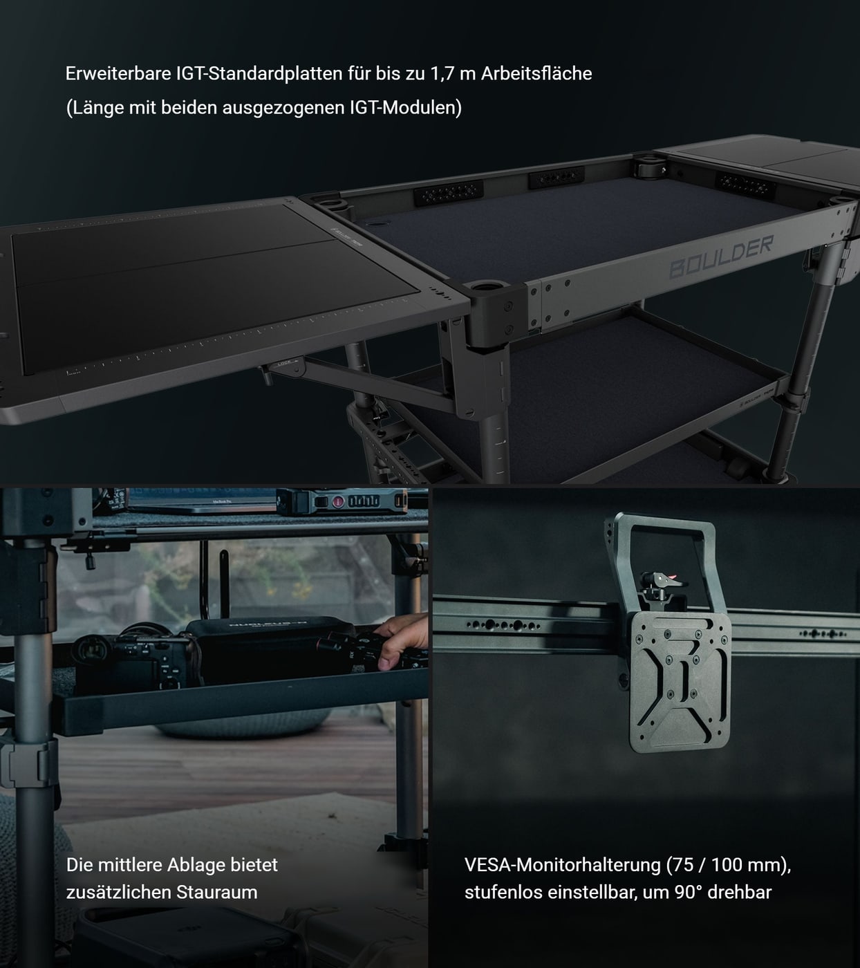 Erweiterbare Arbeitsfläche