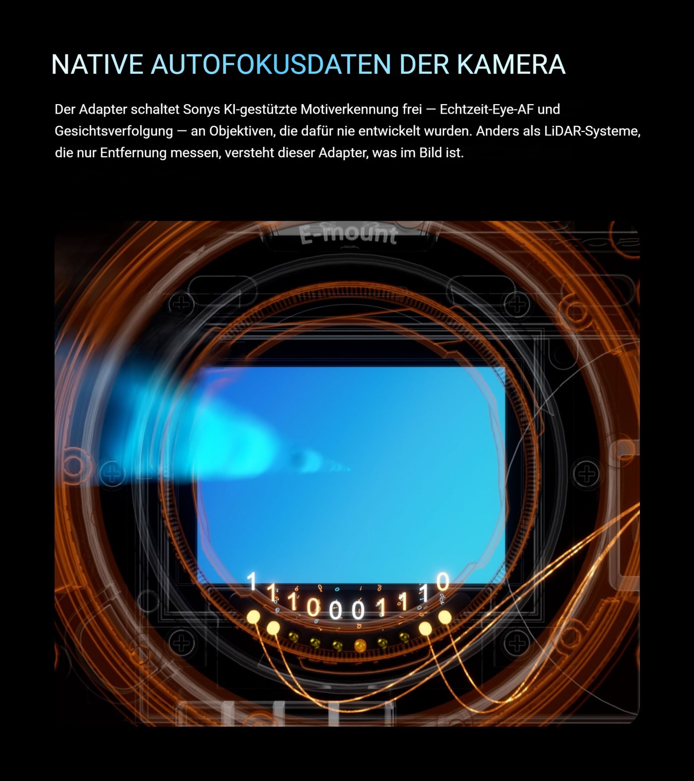 Native Autofokusdaten der Kamera