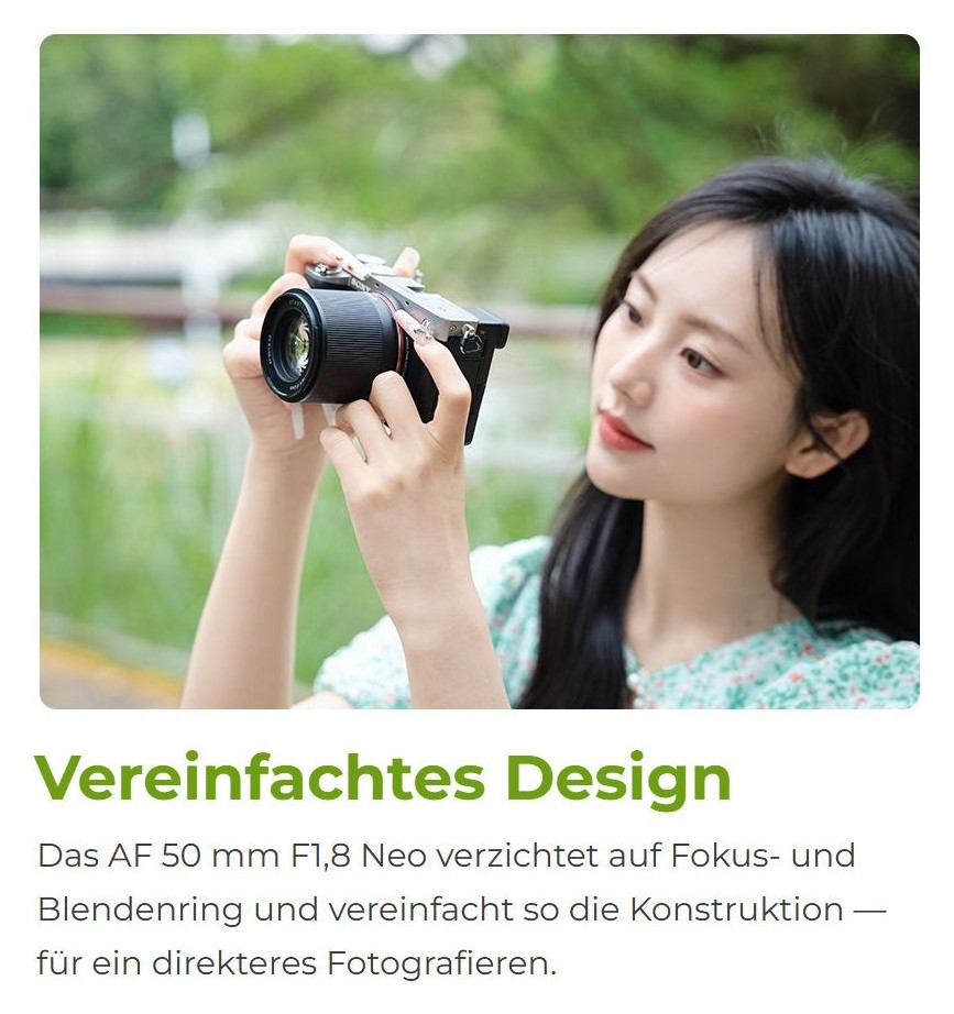 TTArtisan AF 50mm F1.8 Neo – Vereinfachte Konstruktion