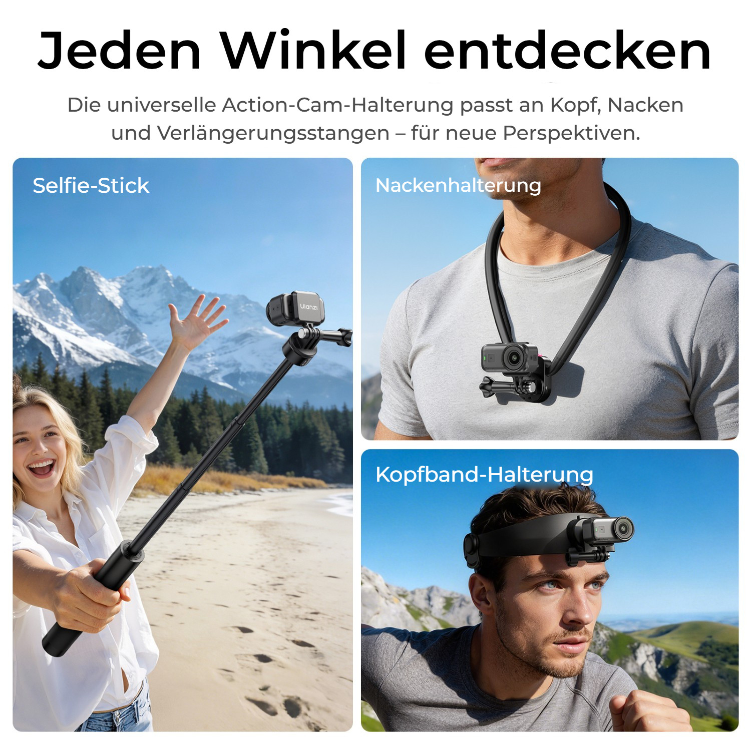Ulanzi OA25 – Pro selfie tyče, krk i čelenku