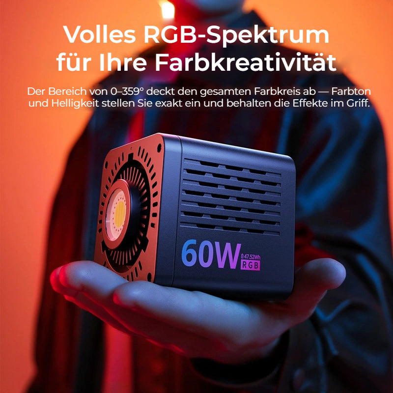 Ulanzi C60RGB COB LED světlo – Plné spektrum RGB