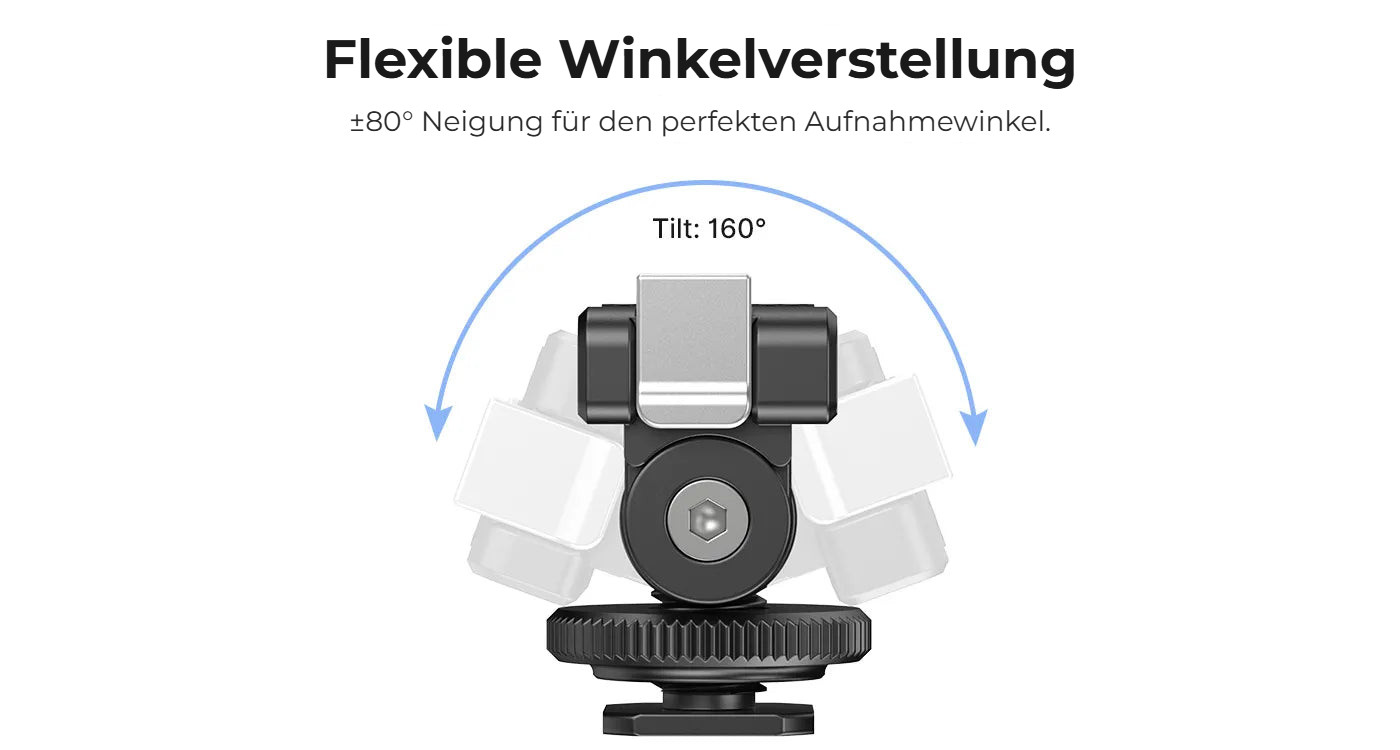 Ulanzi Cold Shoe Mount Adapter CA22 – Náklon 160° pro přesné záběry