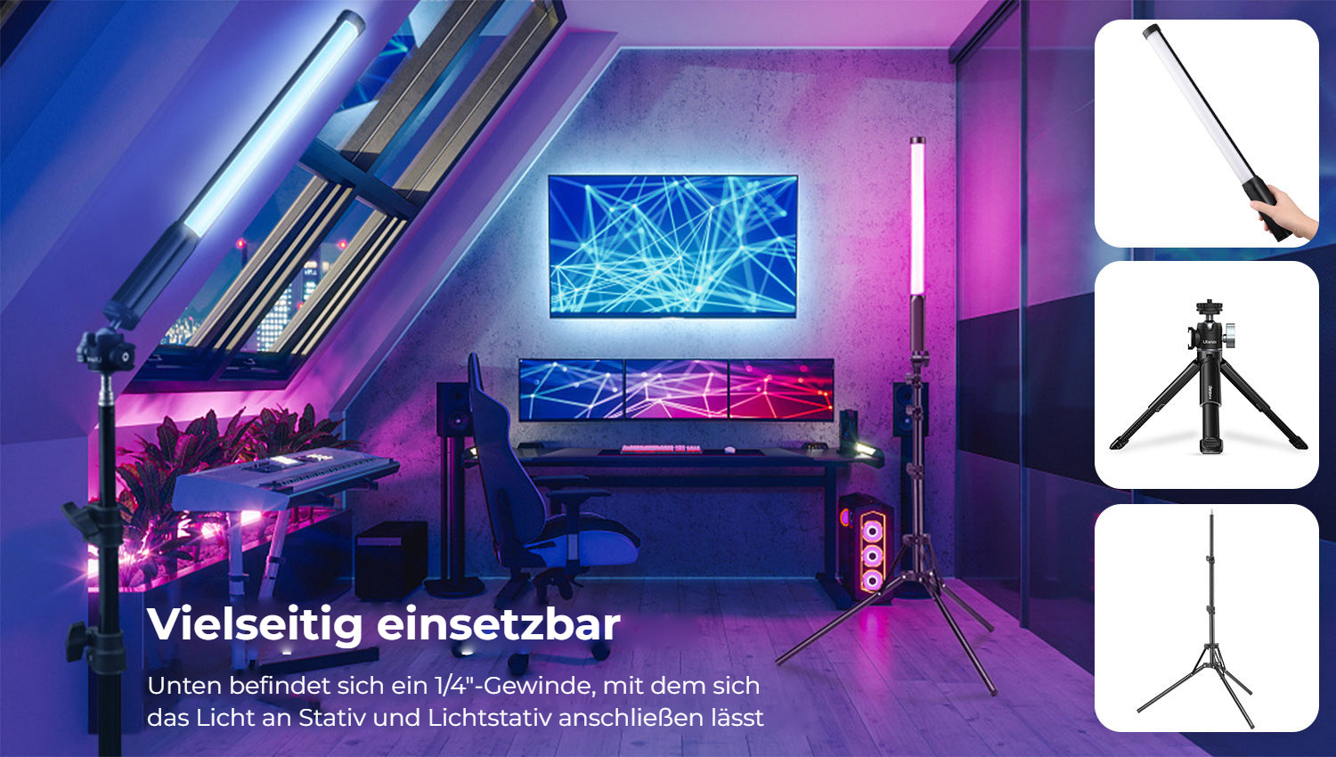 Ulanzi VL119 RGB LED tyč 10 W – Více způsobů použití