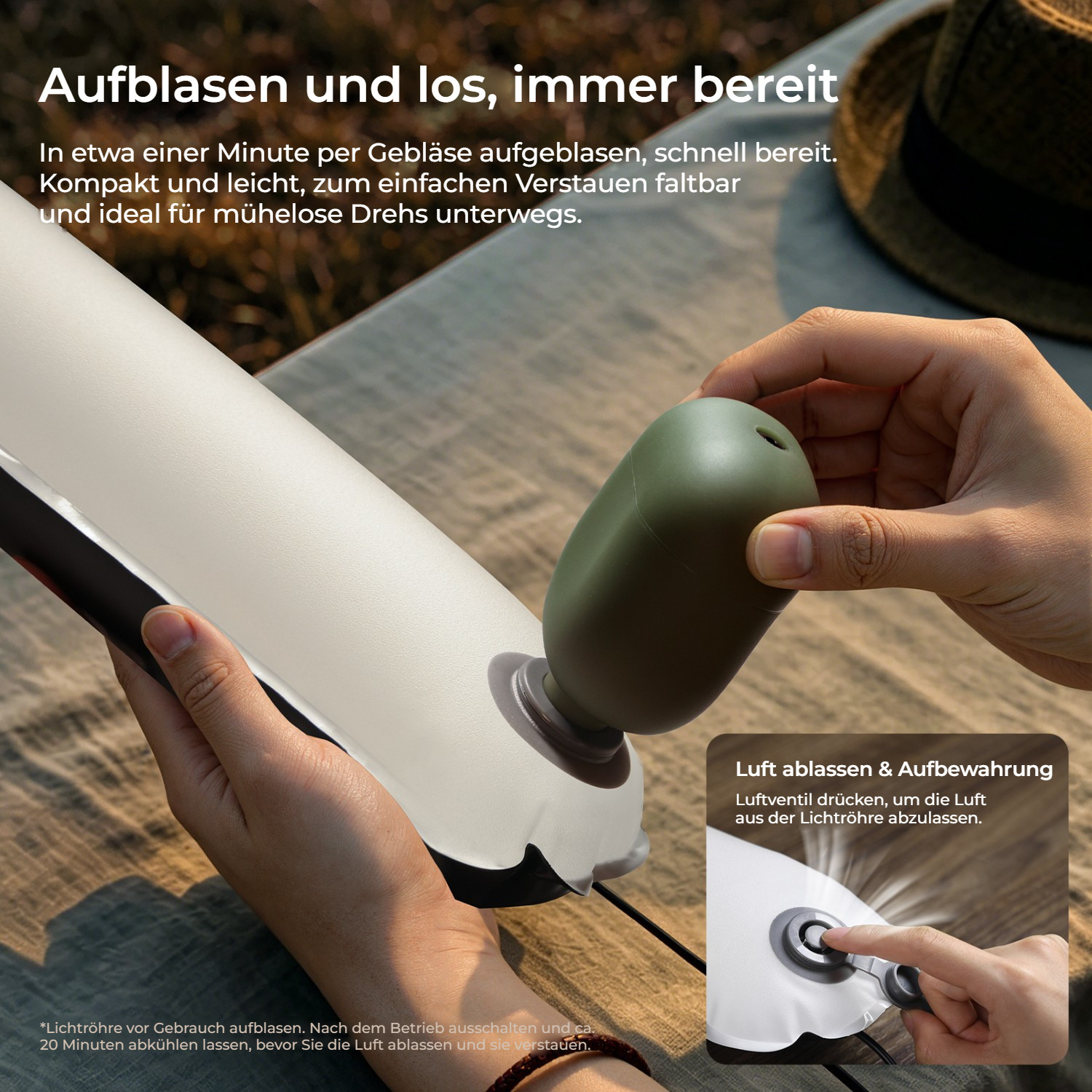 Ulanzi UA50 Air Tube Light – Nafouknout a jít
