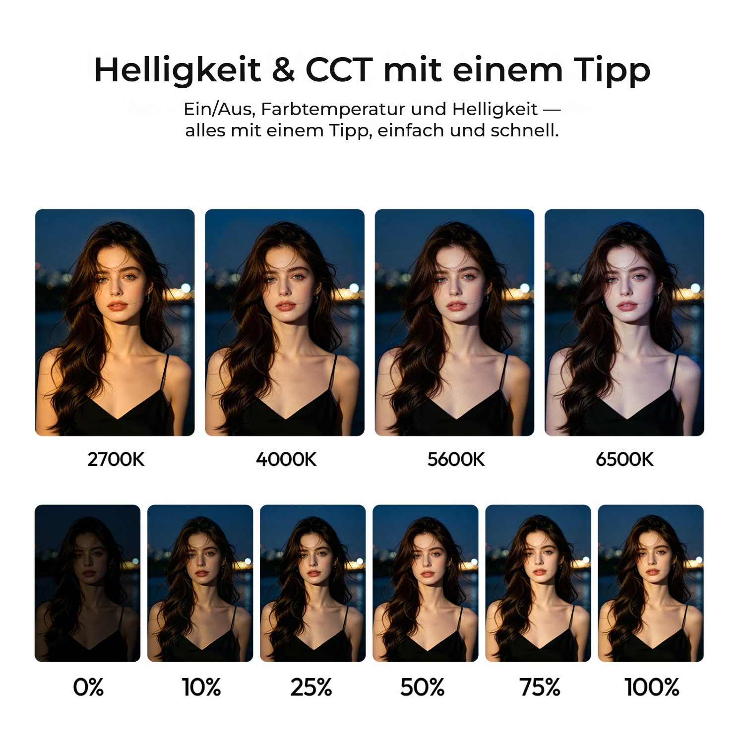 Ulanzi UA50 Air Tube Light – Jas a teplota jedním klepnutím