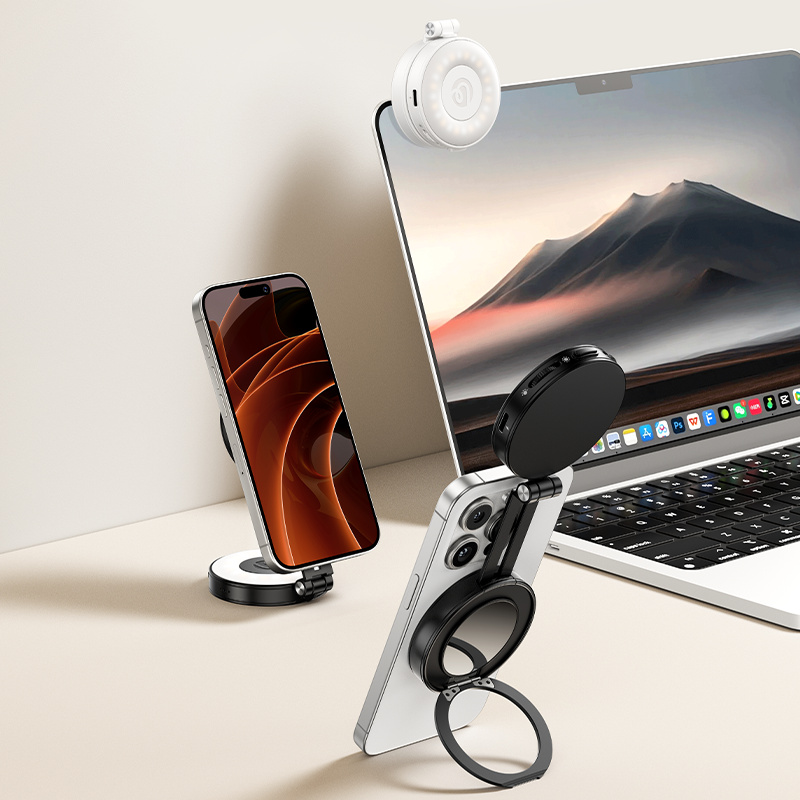 Ulanzi LM23 V2 magnetické světlo na telefon, bílé – Stojánek na stole