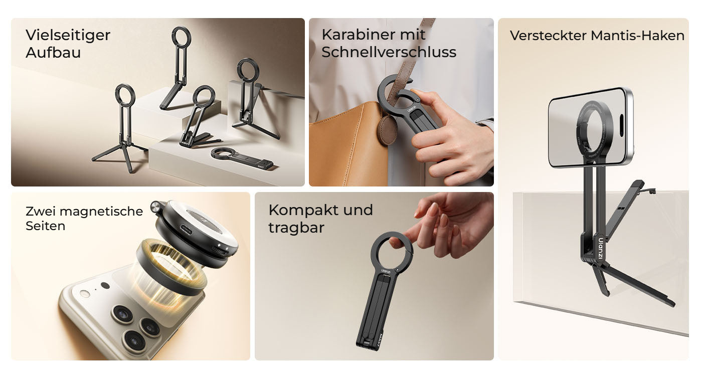 Ulanzi MA57 MagSafe stativ s karabinou – Vše podstatné na jednom místě
