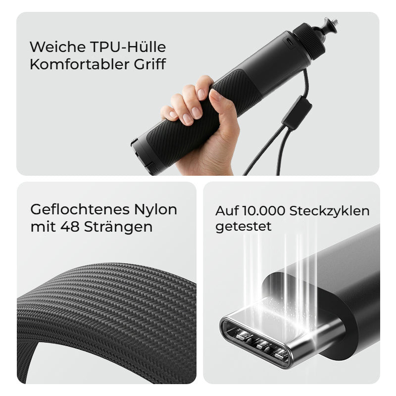 Ulanzi MA93 nabíjecí rukojeť 10 000 mAh se stativem – Padne do ruky a nese se snadno