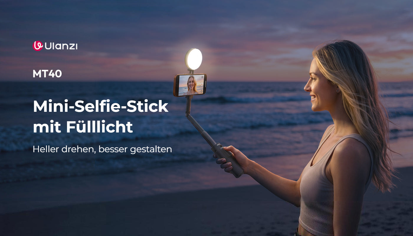 Ulanzi MT40 mini selfie tyč s přisvětlením
