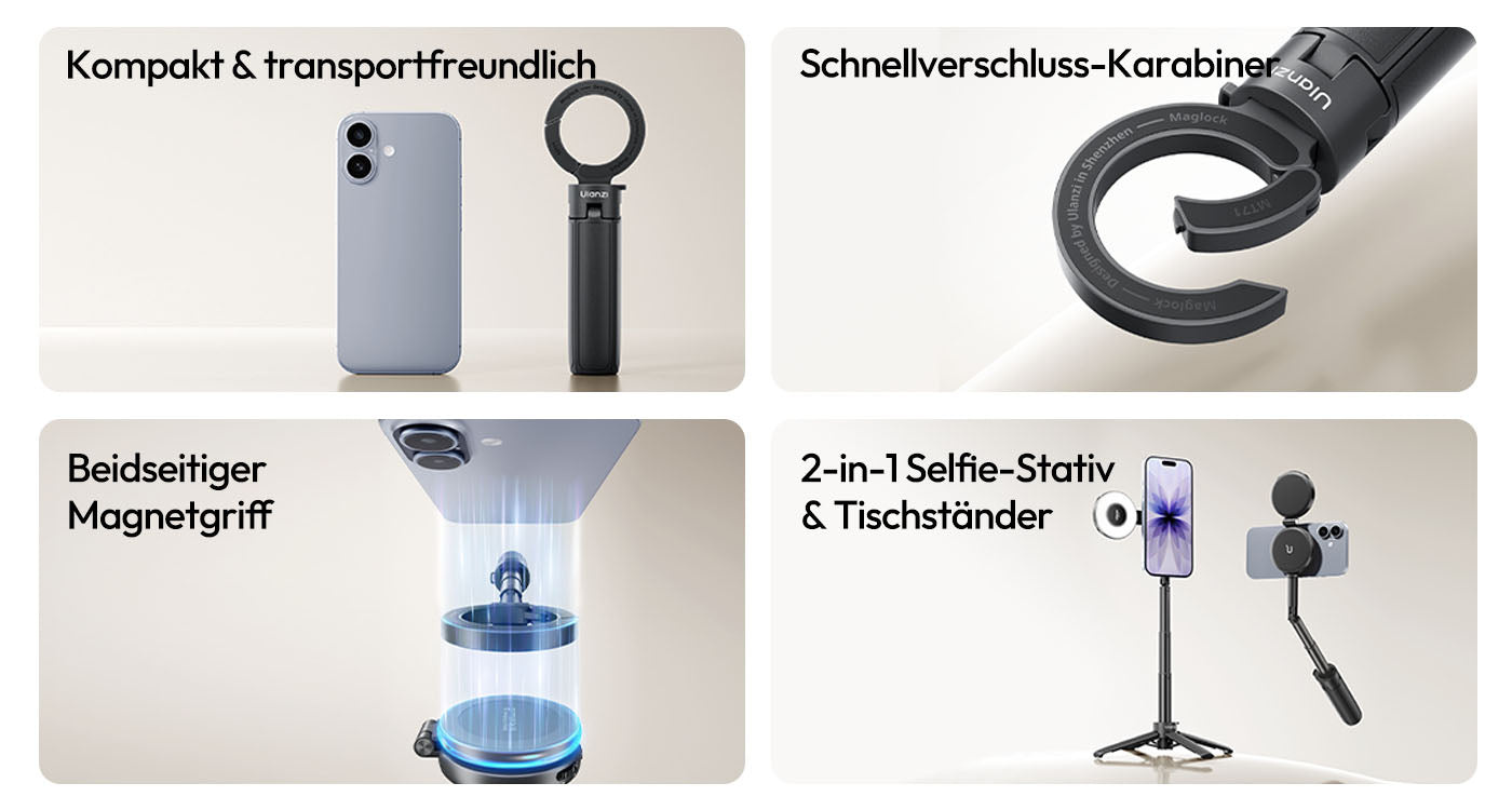 Ulanzi MT71 magnetická selfie tyč – Přehled hlavních vlastností
