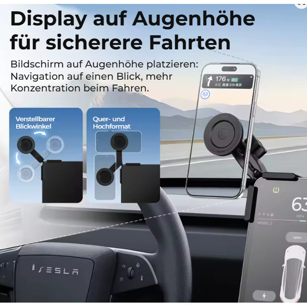 Ulanzi SK28 magnetický držák pro Tesla – Displej v úrovni očí