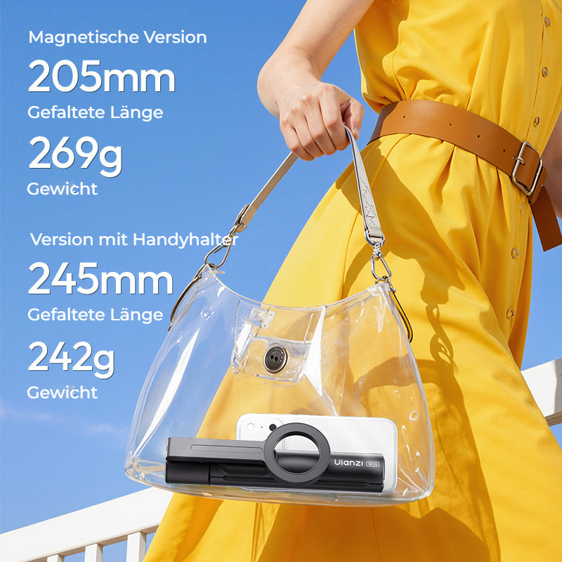 Ulanzi SK26 Portable Selfie Stick Tripod – Magnetická verze a verze se svorkou