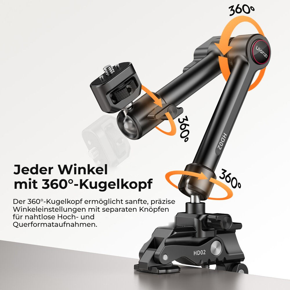 Ulanzi HD02 Magic Arm – Kulové hlavy 360° na obou koncích