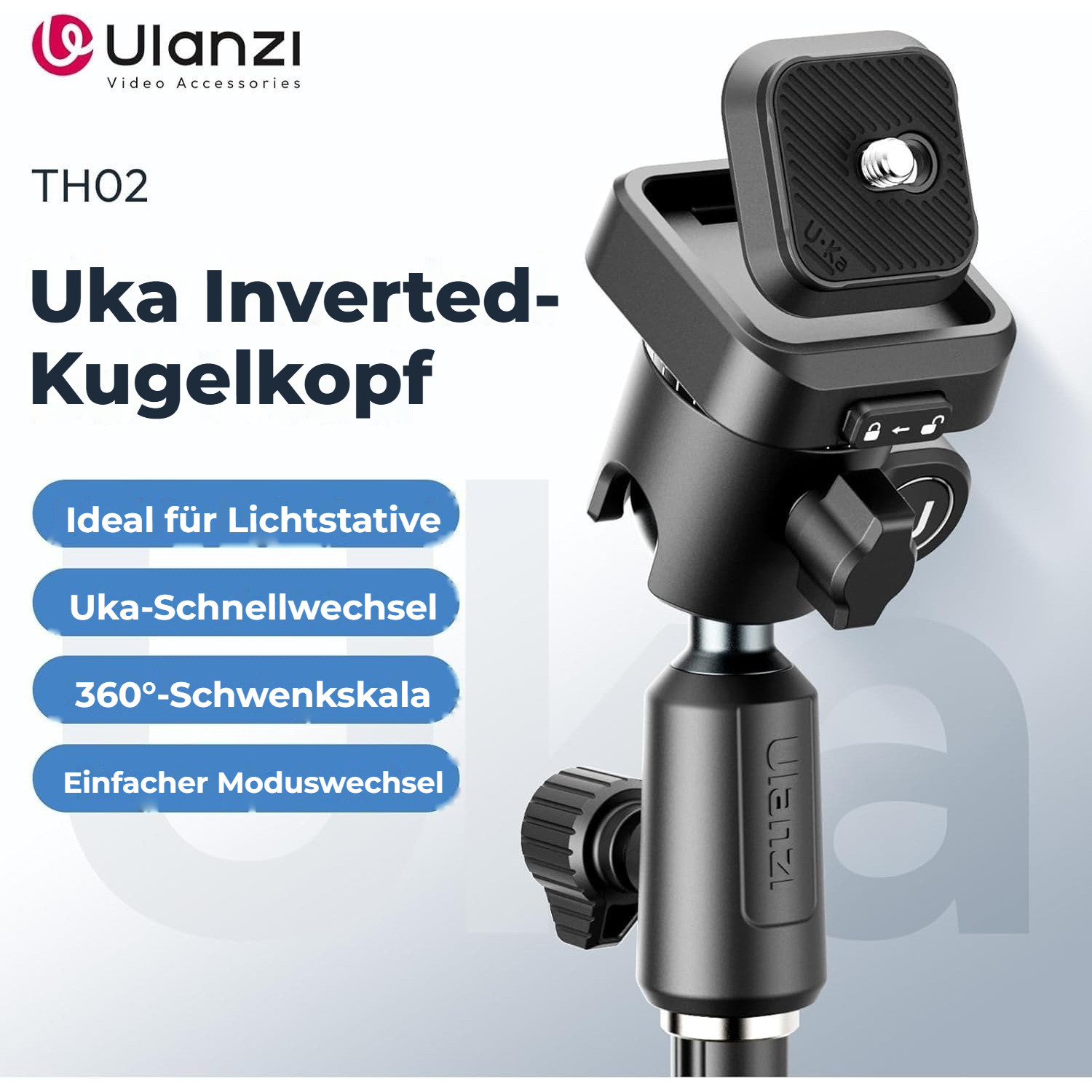 Ulanzi TH02 Uka obrácená kulová hlava