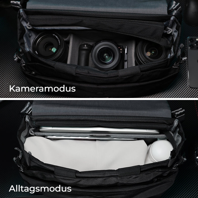 Ulanzi TE88 Camera Shoulder Bag – Režim foto a denní režim