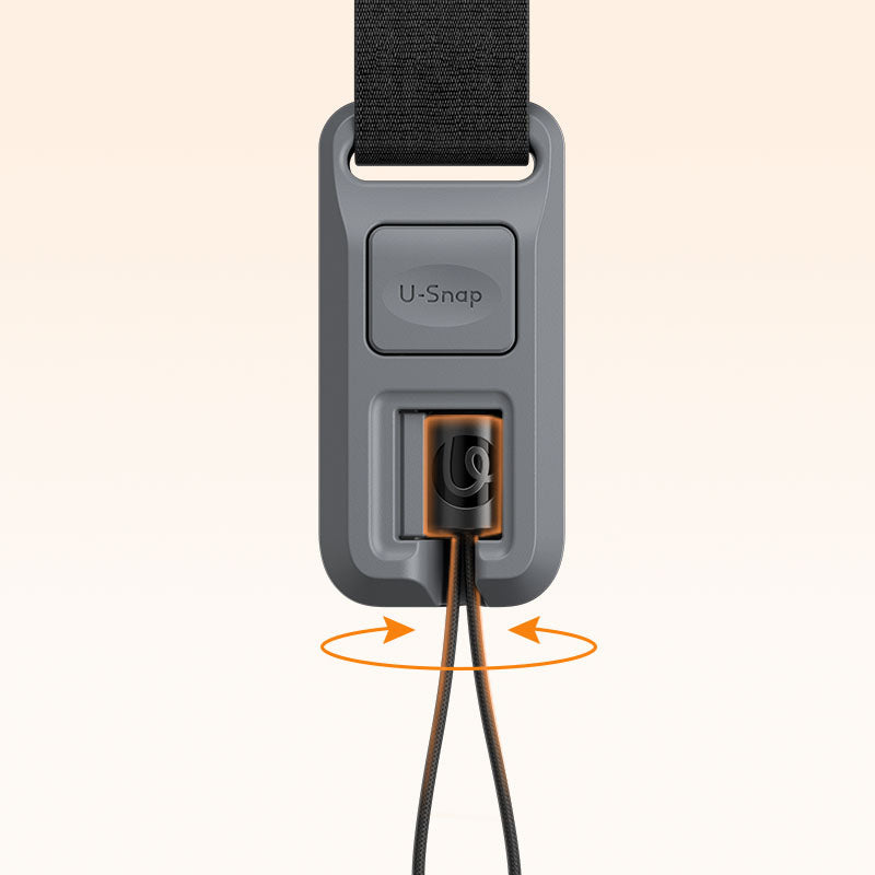 Ulanzi CSS2 U-Snap Camera Shoulder Strap Shadow Black – Válcové konektory proti zamotání