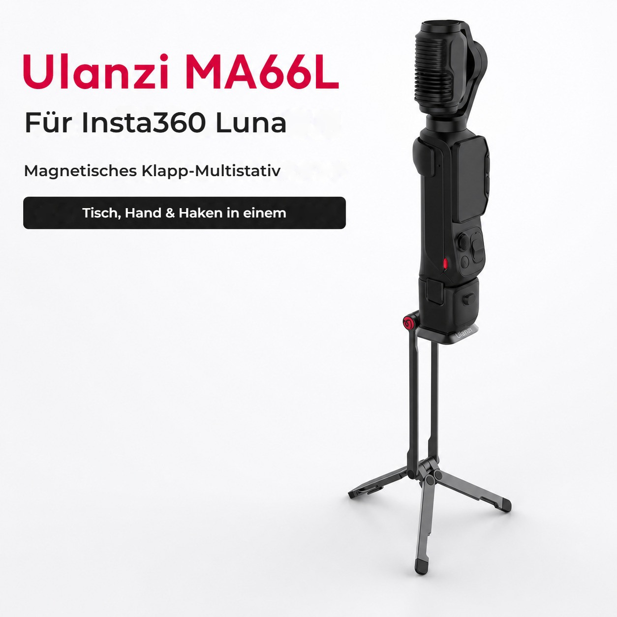 Ulanzi MA66L Black – Navrženo pro Insta360 Luna Ultra