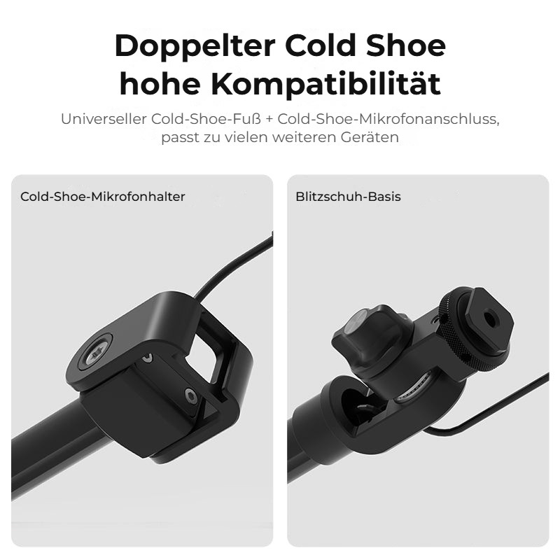 Ulanzi ZJ08 Mic Boom Pole Arm – Cold shoe na obou koncích