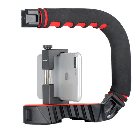 Ulanzi U-Grip Pro ruční držák ve tvaru U – Telefon v držáku