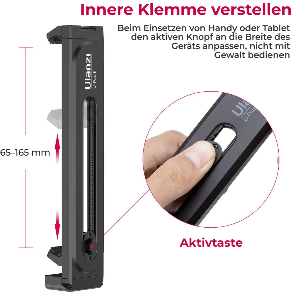 Ulanzi U-Pad II držák na telefon a tablet – Vnitřní čelist 65–165 mm
